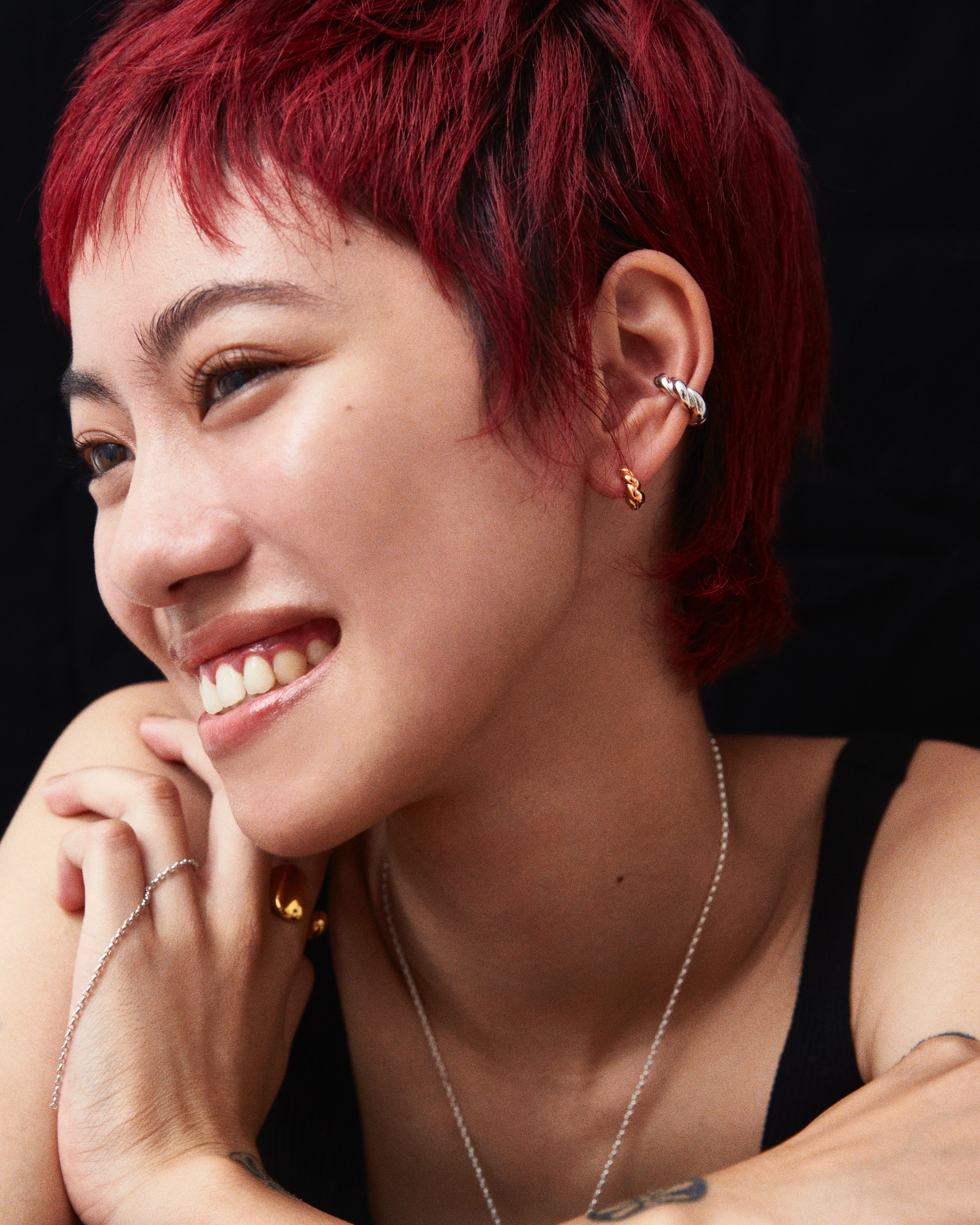 simoe】Conel Hoop Pierce XS | ピアス シルバー/ゴールド